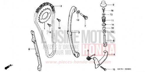 CAM CHAIN/TENSIONER NX125S de 1995